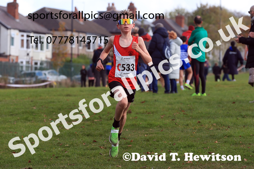 Boys Under-14s 2026 Northern Cross Country Relays, Graves Park, Sheffield. Photo: David T. Hewitson/Sports for All Pics